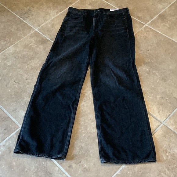 rag & bone Denim - RAg & bone Logan mid rise wide leg, black, size 28